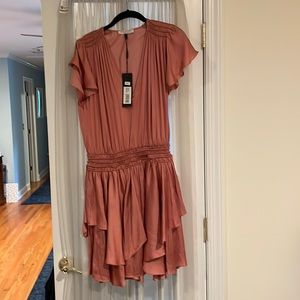 NWT Halston silk mini dress